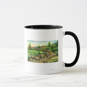 Taza Vista de los equipos de la carga que acarrean el