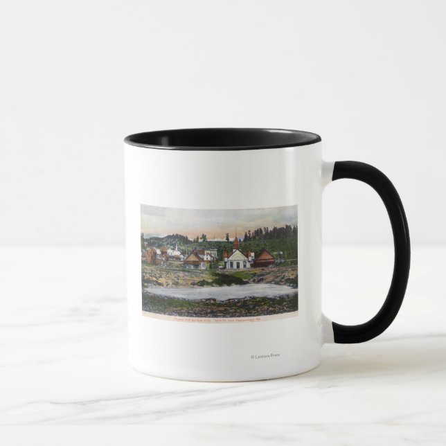 Taza Vista de los manantiales y la ciudad (Derecha)