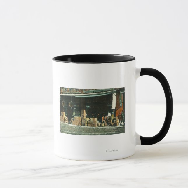 Taza Vista de los nuevos inmigrantes chinos en la vered (Derecha)