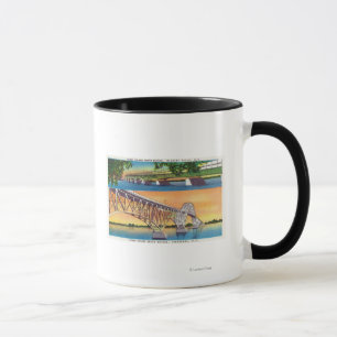 Taza Vista de los puentes norte y sur de Grand Island
