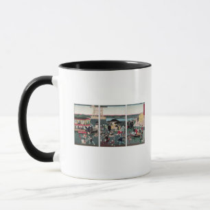 Taza Vista de Nihonbashi en Tokio, c.1870