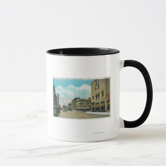 Taza Vista de Park Street, Street CarAlameda, CA (Derecha)