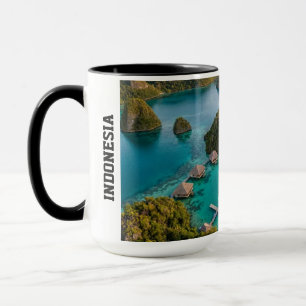 Taza Vista de Piaynemo Islas Raja Ampat Paraíso Artísti