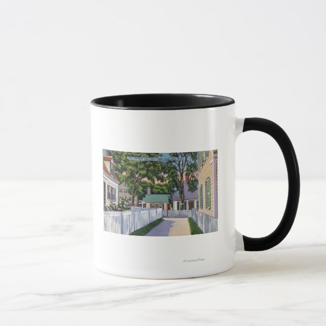 Taza Vista de pintorescas residencias (Derecha)