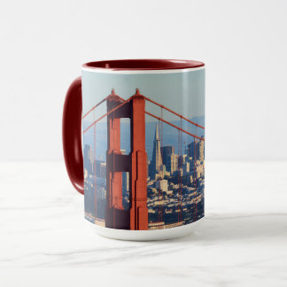 Taza Vista de San Francisco a través del puente Golden