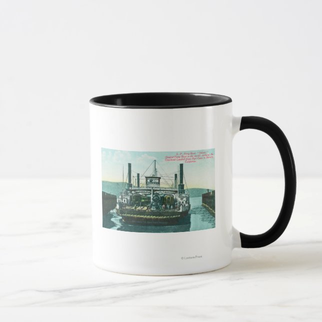 Taza Vista de SP Ferry Boat Solano en Dock 2 (Derecha)