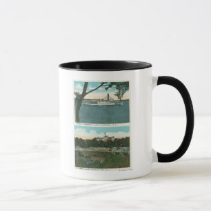 Taza Vista de Ticonderoga Steamer y Ausable Chasm
