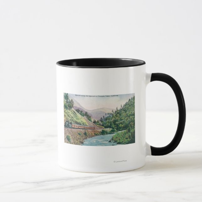Taza Vista de un tren que va a Yosemite Valley (Derecha)