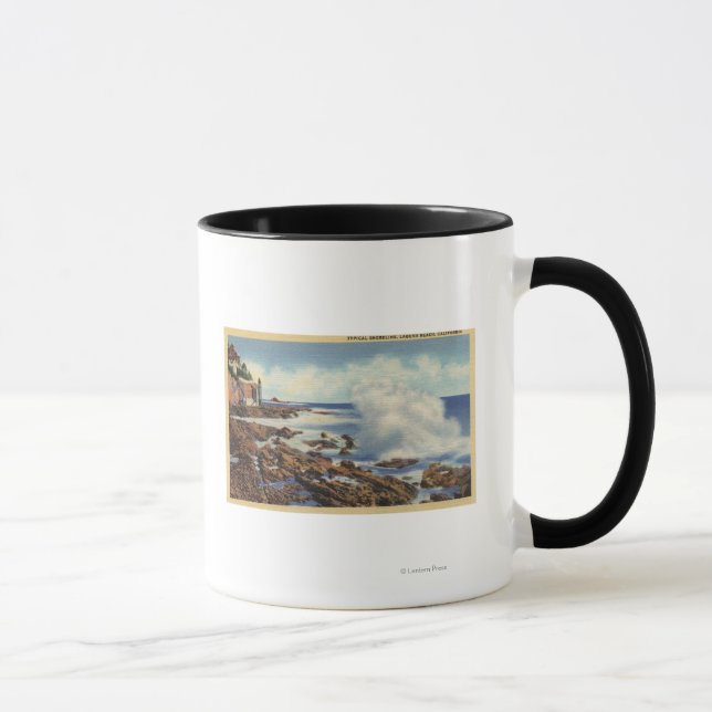 Taza Vista de una línea costera típica (Derecha)
