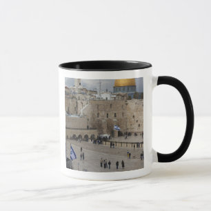 Taza Vista de Western Wall Plaza, tarde en la tarde