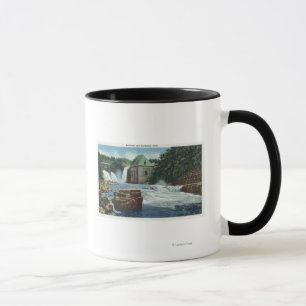 Taza Vista del arco iris y las cataratas herradura