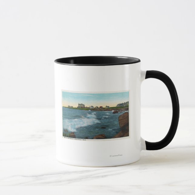 Taza Vista del Bass Rocks Surf (Derecha)