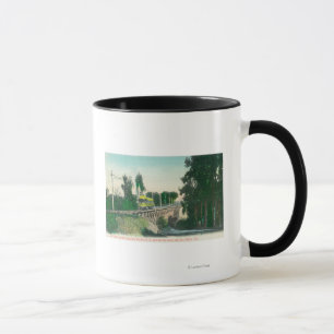 Taza Vista del caballete en el ferrocarril interurbano