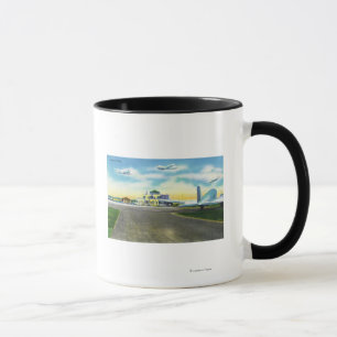 Taza Vista del campo de Brainard, aviones que aterrizan