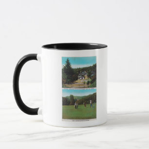 Taza Vista del campo de golf, argumentos del croquet,