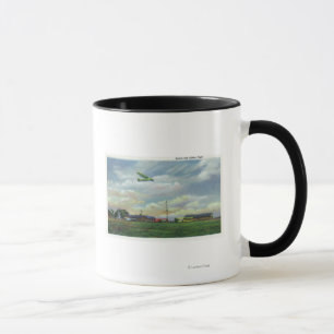 Taza Vista del campo del planeador de la colina de