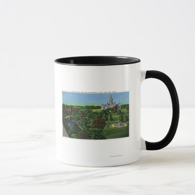 Taza Vista del Capitolio Estatal, Arco conmemorativo (Derecha)