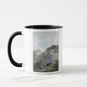 Taza Vista del castillo y de la caverna en Castelton