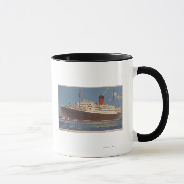 Taza Vista del Cunard R.M.L. Franconia (Derecha)