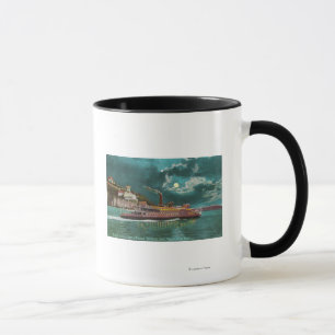 Taza Vista del faro de la isla de Yerba Buena en la