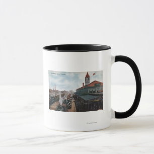 Taza Vista del ferrocarril de la estación de la unión