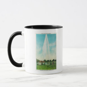 Taza Vista del géiser de Myrtledale en las aguas