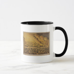 Taza Vista del gran fuego de Chicago