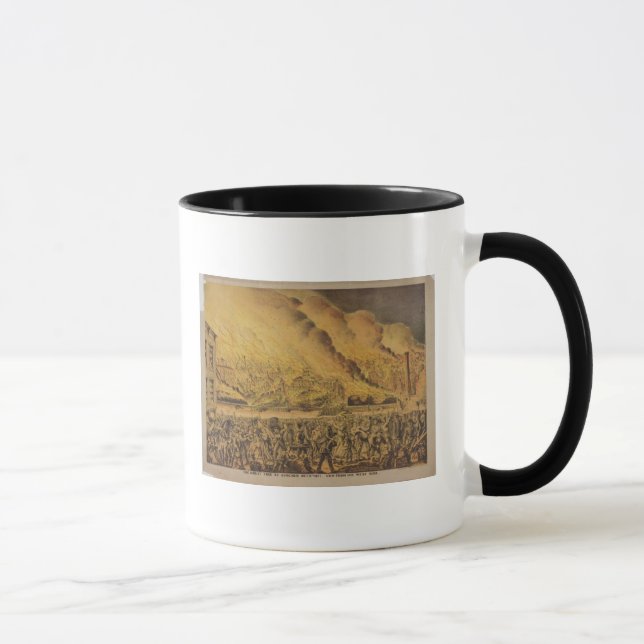 Taza Vista del gran fuego de Chicago (Derecha)