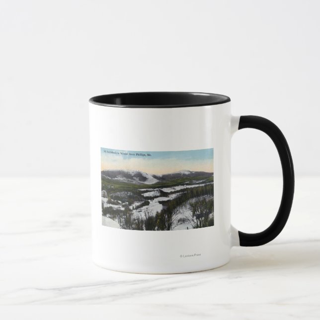 Taza Vista del monte Saddleback en invierno (Derecha)