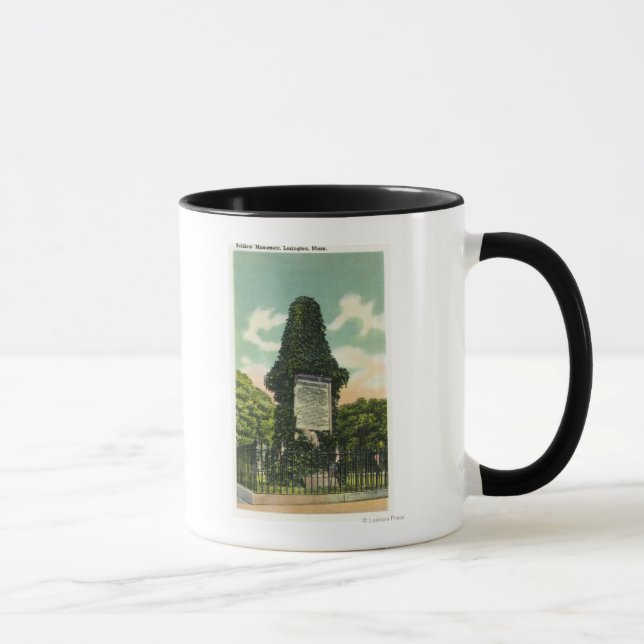 Taza Vista del monumento a los soldados (Derecha)