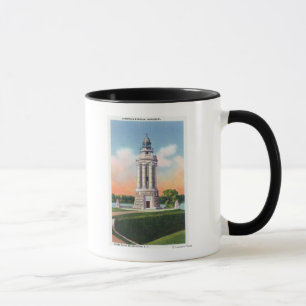 Taza Vista del monumento del monumento de Champlain