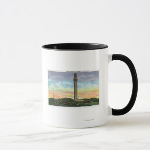 Taza Vista del monumento del monumento del peregrino de