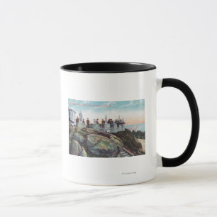 Taza Vista del parapeto en las alturas de Sutro