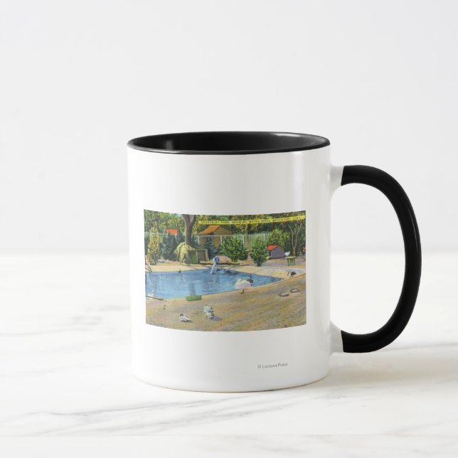 Taza Vista del Parque Beardsley de las aves acuáticas (Derecha)