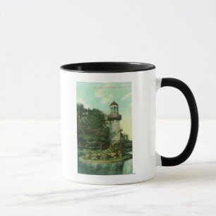 Taza Vista del parque LighthouseDetroit, MI de Palmer