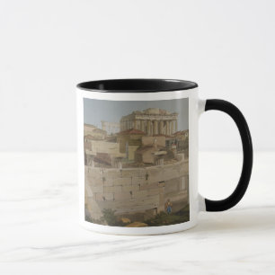Taza Vista del Parthenon del Propylaea, placa 7