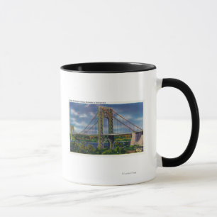 Taza Vista del puente de George Washington