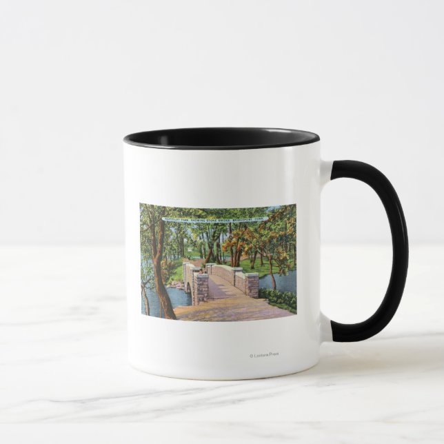 Taza Vista del puente Stone sobre el parque Beardsley (Derecha)