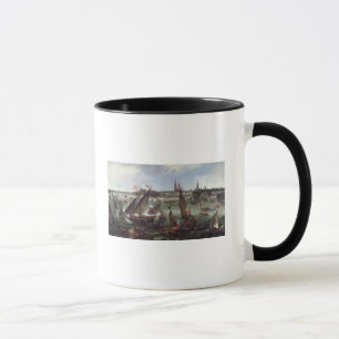 Taza Vista del puerto de Amberes