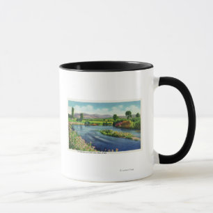 Taza Vista del río Israel y la banda presidencial