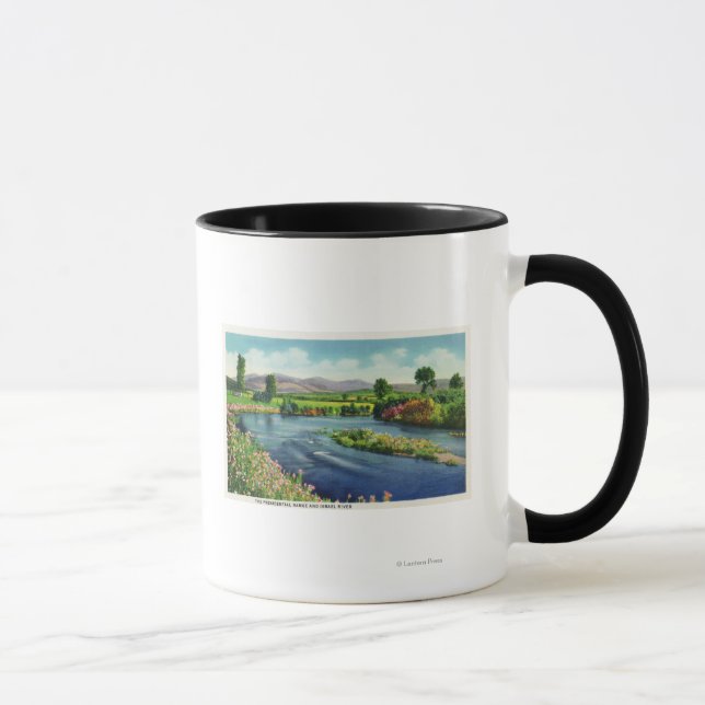 Taza Vista del río Israel y la banda presidencial (Derecha)