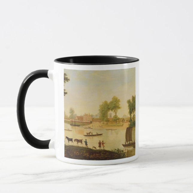 Taza Vista del Shepperton en el río Támesis, después (Izquierda)
