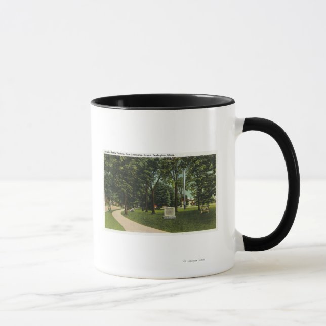 Taza Vista del terreno de batalla, ahora Lexington Gree (Derecha)