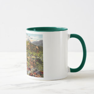 Taza Vista del vintage de Colorado del parque de Estes