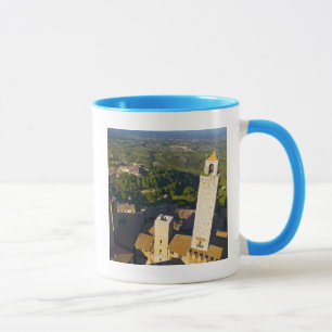 Taza Vista desde la torre, San Gimignano, Siena, Toscan