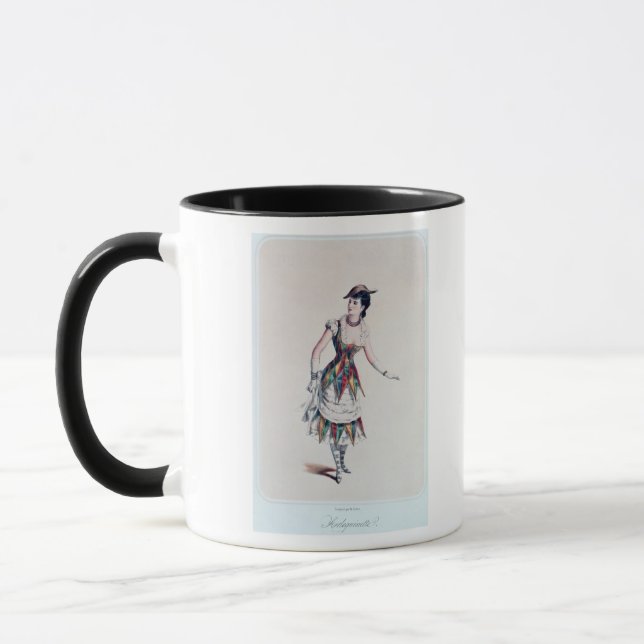 Taza Vista el diseño para un harlequin femenino, c.1880 (Izquierda)