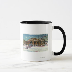 Taza Vista exterior de la Arena Olímpica en Invierno