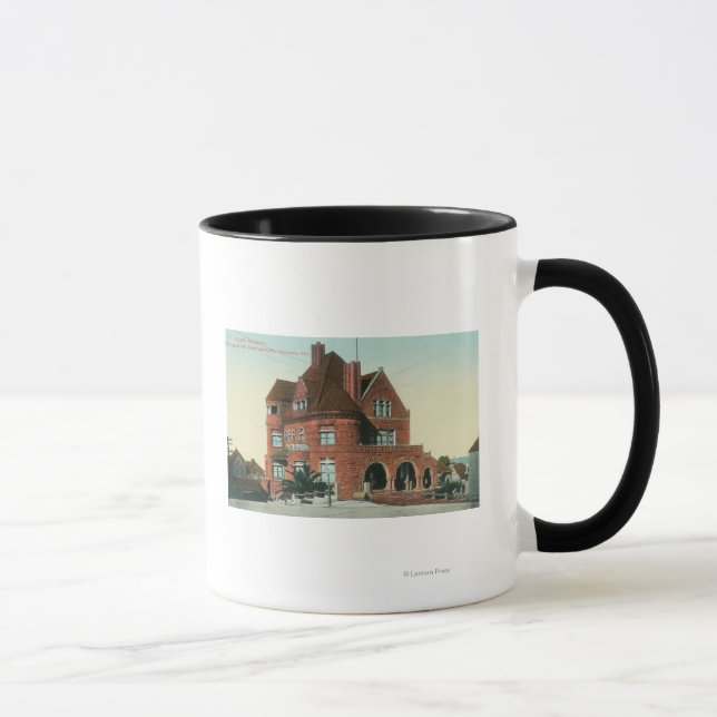 Taza Vista exterior de la residencia Crocker (Derecha)