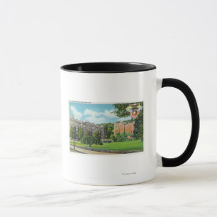 Taza Vista exterior de los cuarteles y del gimnasio del