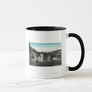 Taza Vista exterior de los manantiales mineros toscanos